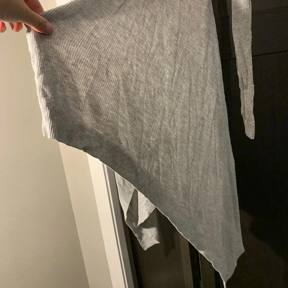 The Limited gray shawl/cardigan wrap sweater - Picture 6 of 7